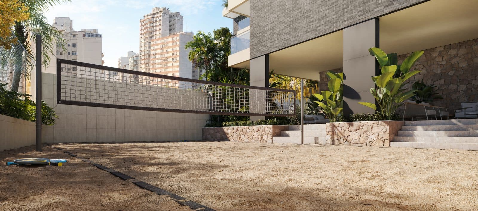 Quadra de beach tennis
